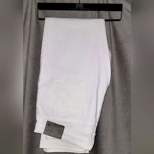 ℹ️ℹ️ℹ️Men's White Adriano Goldschmeid Pants; Size: 38x34ℹ️ℹ️ℹ️